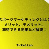 スポーツマーケティングとは？メリット、デメリット、期待できる効果など解説！