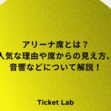 アリーナ席とは？人気な理由や席からの見え方、音響などについて解説！