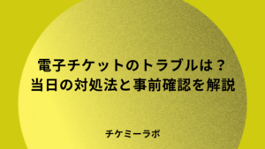 電子チケットでトラブルが起きたらどうする？当日の対処法と事前確認など解説！