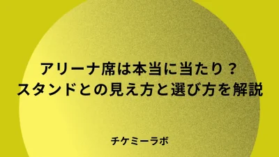 アリーナ席は本当に当たり？スタンドとの見え方の違いと選び方