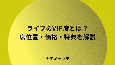 ライブのVIP席とは？席位置・価格・特典・本人確認など解説！